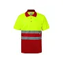 VL CUPID Two-tone bird-eye polo shirt (160g/m²) with short sleeves, in polyester (100%)