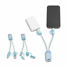 Superbrzi 6-u-1 USB kabel od recikliranog PET-a (100% rPET)