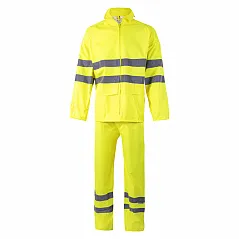 Rain suit (130g/m²), in polyester (100%) with PU coating