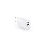 WEGENER Adapter za napajanje s USB-A priključkom 18W i USB-C 20W u recikliranog ABS-a (100% rABS)