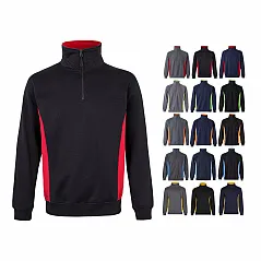 Two-tone terry sweatshirt (260g/m²), in polyester (65%) and cotton (35%)