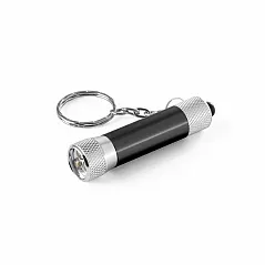 Aluminium keyring (92% recycled) with 3-light LED torch