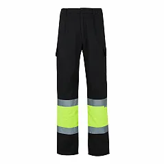 Two-tone multi-pocket twill trousers (210g/m²), in cotton (20%) and polyester (80%)
