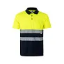 VL CUPID Two-tone bird-eye polo shirt (160g/m²) with short sleeves, in polyester (100%)