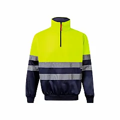 Two-tone sweatshirt (300g/m²) in polyester fleece (100%)