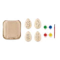 Wooden eggs painting set