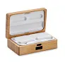 OREBAM TWS earbuds in bamboo case