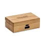 OREBAM TWS earbuds in bamboo case