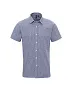  MEN'S SHORT SLEEVE GINGHAM COTTON MICROCHECK SHIRT - Premier