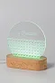 Woodify LED light trophy, pentagon