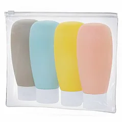 Travel set, cosmetic bag, 4 containters