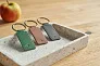 Sabrina Apple leather and PU keychain 