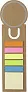  Cardboard bookmark Clay