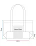  Shopper torba od organskog pamuka prugastog dizajna - 200 g/m² - Westford Mill