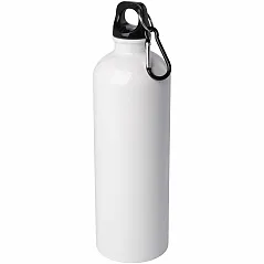 750 ml RCS certified single wall stainless steel water bottle with carabiner