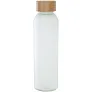 Lume 500 ml matte soda lime glass bottle with bamboo lid