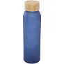 Lume 500 ml matte soda lime glass bottle with bamboo lid