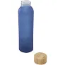 Lume 500 ml matte soda lime glass bottle with bamboo lid