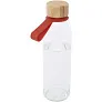 Porto 500 ml glass water bottle with silicone handle and bamboo lid