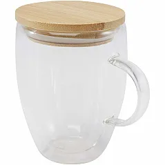 350 ml glass cup with bamboo lid - Seasons