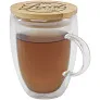 Leona 350 ml glass cup with bamboo lid - Seasons