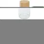 Porto 500 ml glass water bottle with silicone handle and bamboo lid