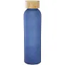 Lume 500 ml matte soda lime glass bottle with bamboo lid