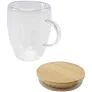 Leona 350 ml glass cup with bamboo lid - Seasons