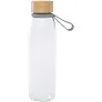 Porto 500 ml glass water bottle with silicone handle and bamboo lid