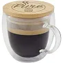 Lenora 250 ml glass cup with bamboo lid - Seasons
