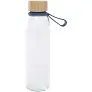 Porto 500 ml glass water bottle with silicone handle and bamboo lid