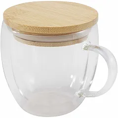 250 ml glass cup with bamboo lid - Seasons