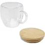 Lenora 250 ml glass cup with bamboo lid - Seasons