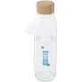Porto 500 ml glass water bottle with silicone handle and bamboo lid