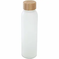 500 ml matte soda lime glass bottle with bamboo lid