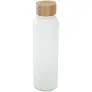 Lume 500 ml matte soda lime glass bottle with bamboo lid