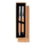 QUERCUS Metal Ball pen set in cork box