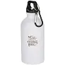 Oregon 400 ml matte RCS recycled single wall stainless steel water bottle with carabiner