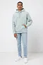  Iqoniq Trivor recycled polyester microfleece hoodie, storm grey - iqoniq