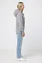  Iqoniq Trivor recycled polyester microfleece hoodie, storm grey - iqoniq