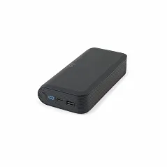 20.000 mAh power bank in recycled ABS (100% rABS) with 15W superfast wireless charger