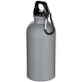 Oregon 400 ml matte RCS recycled single wall stainless steel water bottle with carabiner
