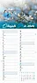  "CVJETNI PLANER" 13 list., dim: 22x55cm,  PVC vrećica, P/50, color kalendar