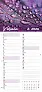  "CVJETNI PLANER" 13 list., dim: 22x55cm,  PVC vrećica, P/50, color kalendar