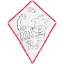  Kite for colouring, felt tip pens