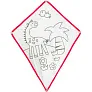  Kite for colouring, felt tip pens