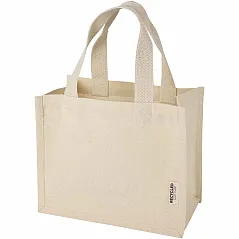 220 g/m² GRS recycled cotton mini gusset tote bag 9L