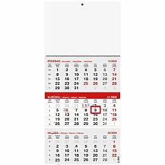 "Poslovni SIVO-CRVENI" trodjelni kalendar