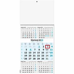 "Poslovni PLAVI 5 mj." trodjelni kalendar