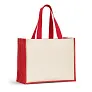 HELSINQUE COLOUR Canvas bag (320 g/m²), with bottom and sides in laminated jute (350 g/m²) in colors